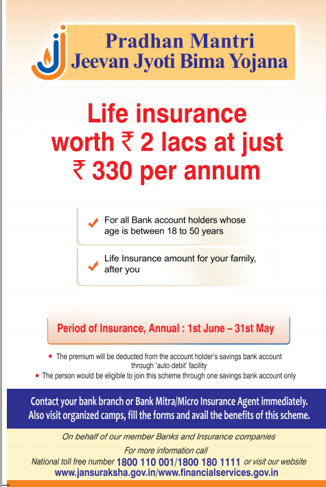 Highlights of The Pradhan Mantri Jeevan Jyoti Bima Yojana